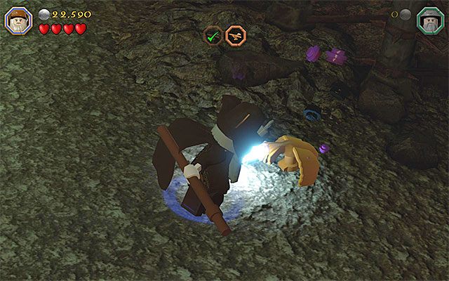 Jeden z rannych ptaków - Etap 14 (The Necromancer) - Zewnętrzna część twierdzy | Opis przejścia - LEGO The Hobbit - poradnik do gry