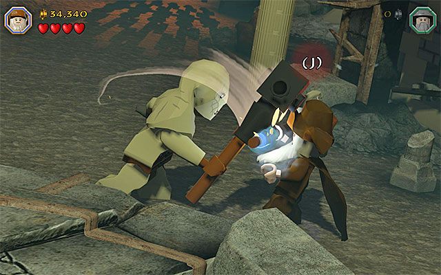 Zadaj bossowi obrażenia w bezpośredniej walce - Etap 14 (The Necromancer) - Pojedynek z Azogiem Plugawym | Opis przejścia - LEGO The Hobbit - poradnik do gry