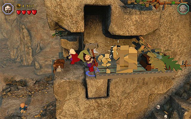 Przeszkoda nadająca się do przepchnięcia - Etap 15 (On the Doorstep) - Wspinaczka | Opis przejścia LEGO The Hobbit - LEGO The Hobbit - poradnik do gry