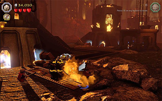 Musisz przepchnąć blok i przystąpić do budowy - Etap 16 (Inside Information) - Pokonanie Smauga | Opis przejścia LEGO The Hobbit - LEGO The Hobbit - poradnik do gry