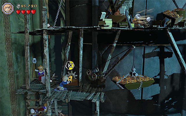 Skorzystaj z pokrętła żeby obniżyć ładunek - Etap 16 (Inside Information) - Pokonanie Smauga | Opis przejścia LEGO The Hobbit - LEGO The Hobbit - poradnik do gry