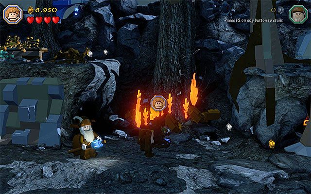 Podpal obiekty leżące przy drzewie - Etap 8 (Out of the Frying Pan...) | Główne etapy - Sekrety w LEGO The Hobbit - LEGO The Hobbit - poradnik do gry