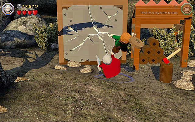 Wymagania: akcja zespołowa (Buddy-Up) - Etap 9 (Queer Lodgings) | Główne etapy - Sekrety w LEGO The Hobbit - LEGO The Hobbit - poradnik do gry