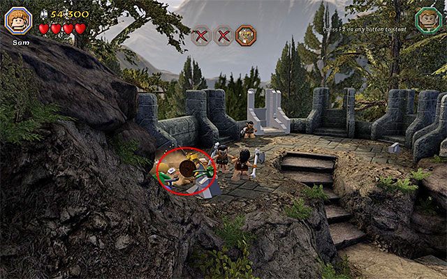 Skorzystaj z łopaty żeby wykopać z ziemi skarb - Etap 11 (Barrels Out of Bond) | Główne etapy - Sekrety w LEGO The Hobbit - LEGO The Hobbit - poradnik do gry