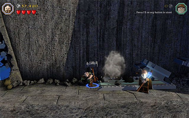 Z młota skorzystaj dopiero po dokończeniu budowy ścieżki - Etap 13 (Looking for Proof) | Główne etapy - Sekrety w LEGO The Hobbit - LEGO The Hobbit - poradnik do gry