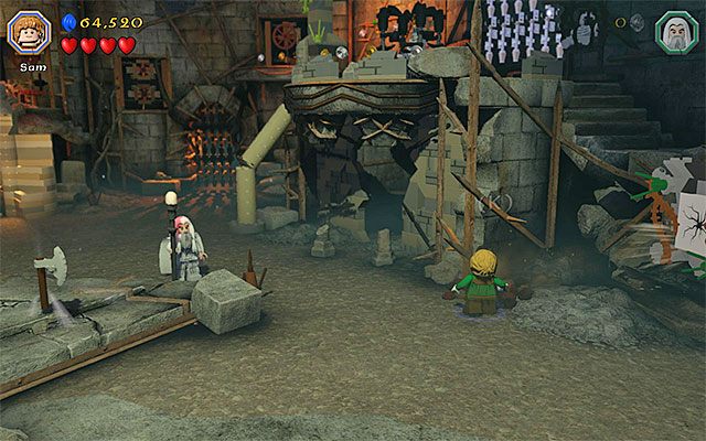 Miejsce użycia łopaty - Etap 14 (The Necromancer) | Główne etapy - Sekrety w LEGO The Hobbit - LEGO The Hobbit - poradnik do gry