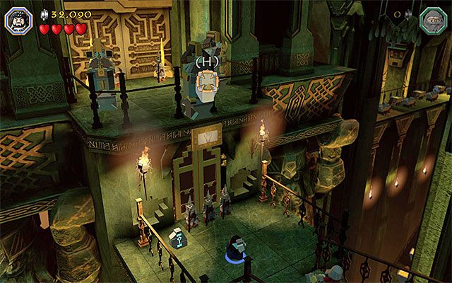 Wznów liniowy przemarsz i pamiętaj o niszczeniu wszystkich obiektów z otoczenia - Etap 1 (Greatest Kingdom in Middle-Earth) - Wnętrze Samotnej Góry | Opis przejścia - LEGO The Hobbit - poradnik do gry