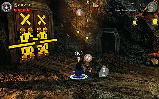 Musisz przekazać odnaleziony przedmiot Bofurowi - Etap 1 (Greatest Kingdom in Middle-Earth) - Wnętrze Samotnej Góry | Opis przejścia - LEGO The Hobbit - poradnik do gry