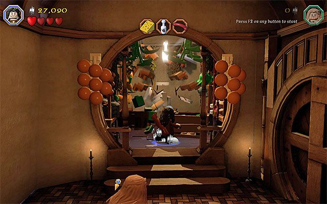W spiżarni do odnalezienia są jeszcze dzbanek i ser - Etap 2 (An Unexpected Party) - Przyjęcie | Opis przejścia LEGO The Hobbit - LEGO The Hobbit - poradnik do gry