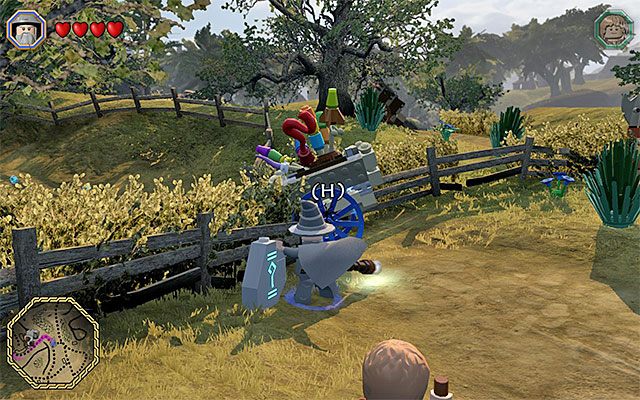 Użyj laski Gandalfa na obiekcie na obiekcie blokującym dalsze przejście - Śródziemie - Podróż do Bree | Opis przejścia LEGO The Hobbit - LEGO The Hobbit - poradnik do gry