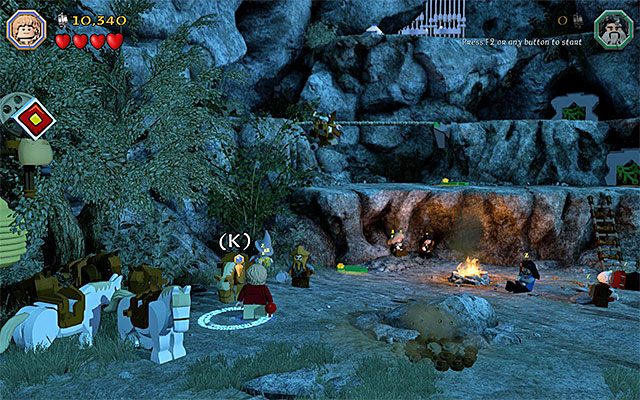 Ustaw się w niebieskim okręgu - Etap 3 (Azog the Defiler) - Obozowisko | Opis przejścia LEGO The Hobbit - LEGO The Hobbit - poradnik do gry