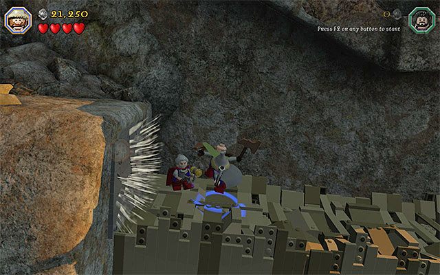 Płyta musi zostać rozbita przez dwóch współpracujących ze sobą bohaterów - Etap 15 (On the Doorstep) | Główne etapy - Sekrety w LEGO The Hobbit - LEGO The Hobbit - poradnik do gry