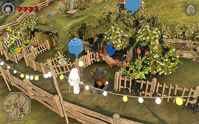 Wejście do chatki hobbita - Białe pytajniki - opisy przejścia zadań (1-20) | Śródziemie - Zadania poboczne - LEGO The Hobbit - poradnik do gry