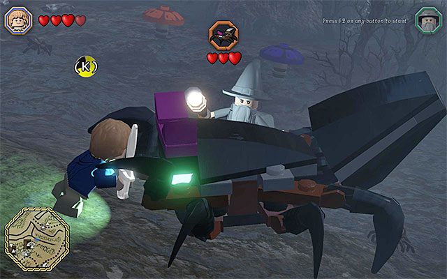 Wciskaj rytmicznie pokazywane na ekranie klawisze - Białe pytajniki - opisy przejścia zadań (61-80) | Śródziemie - Zadania poboczne - LEGO The Hobbit - poradnik do gry