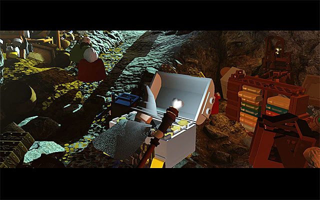 Otwórz skrzynię grając jako Gandalf - Etap 5 (The Troll Hoard) - Zbadanie jaskini | Opis przejścia LEGO The Hobbit - LEGO The Hobbit - poradnik do gry