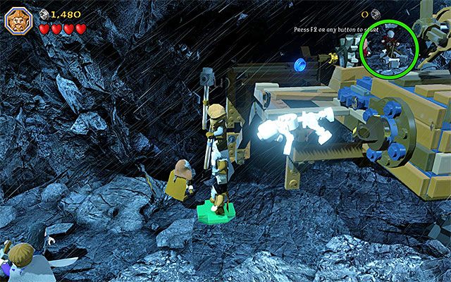 Podejdź do nowej dużej konstrukcji - Etap 6 (Over Hill and Under Hill) - Przeprawa przez przełęcz | Opis przejścia - LEGO The Hobbit - poradnik do gry