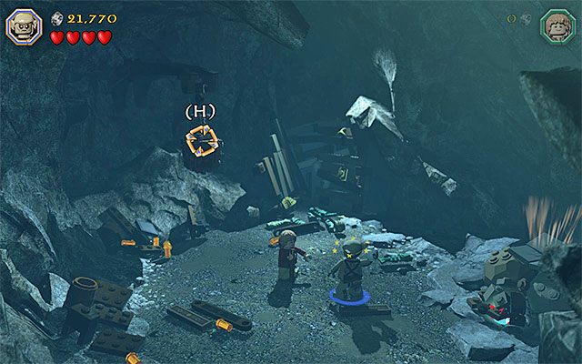 Zrzuć skrzynię i skonstruuj płytę tworzenia - Etap 7 (Goblin-town) - Współpraca z goblinem | Opis przejścia LEGO The Hobbit - LEGO The Hobbit - poradnik do gry