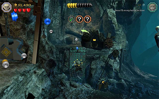 Musisz wspiąć się na górny balkonik - Etap 7 (Goblin-town) - Zagadki Golluma | Opis przejścia LEGO The Hobbit - LEGO The Hobbit - poradnik do gry