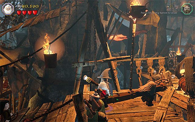 Belka musi zostać użyta do oczyszczenia okolicy z goblinów - Etap 7 (Goblin-town) - Ucieczka z Miasta Goblinów | Opis przejścia - LEGO The Hobbit - poradnik do gry
