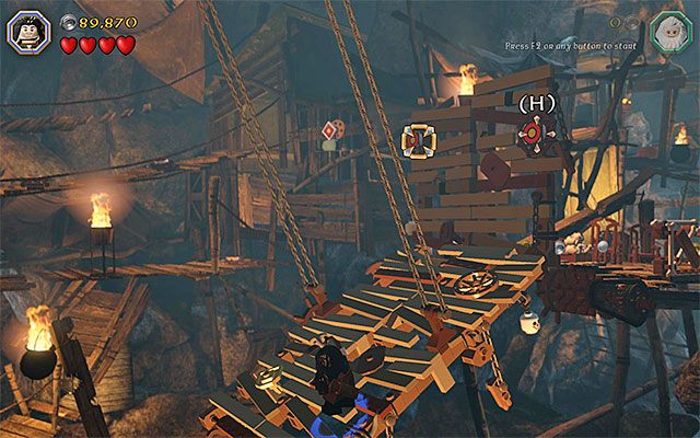 Trafiaj strzałami w tarcze - Etap 7 (Goblin-town) - Ucieczka z Miasta Goblinów | Opis przejścia - LEGO The Hobbit - poradnik do gry