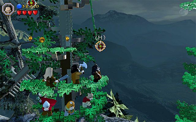 Używaj łuku Kiliego - Etap 8 (Out of the Frying Pan...) - Ucieczka przed orkami | Opis przejścia - LEGO The Hobbit - poradnik do gry