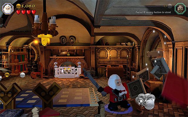 Eksplorację każdej nowej lokacji dobrze jest rozpocząć od poniszczenia wszystkich obiektów z okolicy - 3. Interakcja z otoczeniem w LEGO The Hobbit - LEGO The Hobbit - poradnik do gry