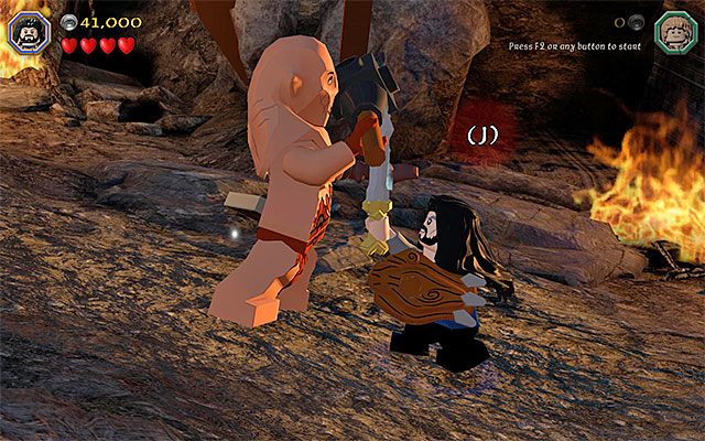 Wciskaj rytmicznie pokazywany przez grę klawisz - 8. Mini-gry w LEGO The Hobbit - LEGO The Hobbit - poradnik do gry