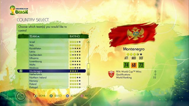 Zabawę w tym trybie rozpoczynamy od wybraniu kontynentu, na którym rozegramy kwalifikacje - Road to the FIFA World Cup | Tryby gry w 2014 FIFA World Cup Brazil - 2014 FIFA World Cup Brazil - poradnik do gry