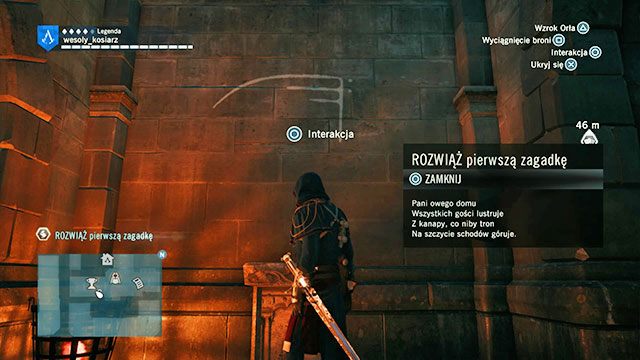 Odpowiedź na drugą zagadkę znajdziesz na piętrze Cafe - Zadania poboczne | Ile Saint-Louis - mapa w AC Unity - Assassins Creed: Unity - poradnik do gry