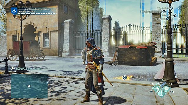Druga odpowiedź znajdziesz na placu rewolucji, przy granicy symulacji, na ulicy obok przewróconego powozu - Zadania poboczne | Feydeau - mapa w AC Unity - Assassins Creed: Unity - poradnik do gry