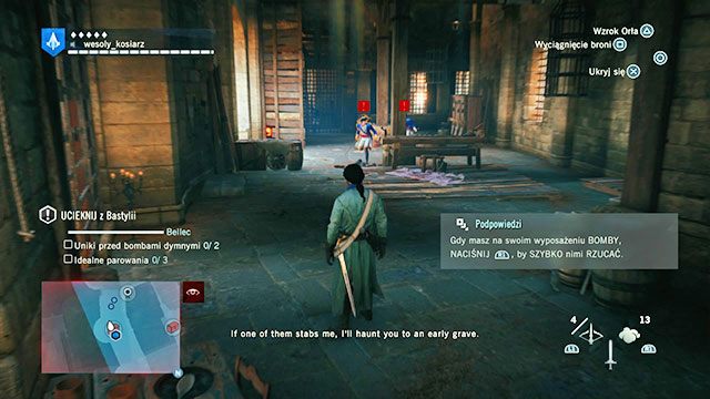Bellec otwiera drzwi, Arno broni jego pleców. - 01 - Za kratami | Solucja AC Unity - Assassins Creed: Unity - poradnik do gry