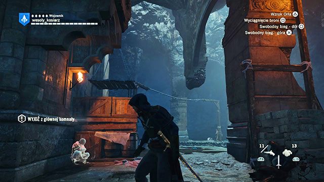 Wdrap się na platformę i przejdź po linie na drugą stronę. - 03 - Bastylia (Most Serwerowy) | Solucja AC Unity - Assassins Creed: Unity - poradnik do gry
