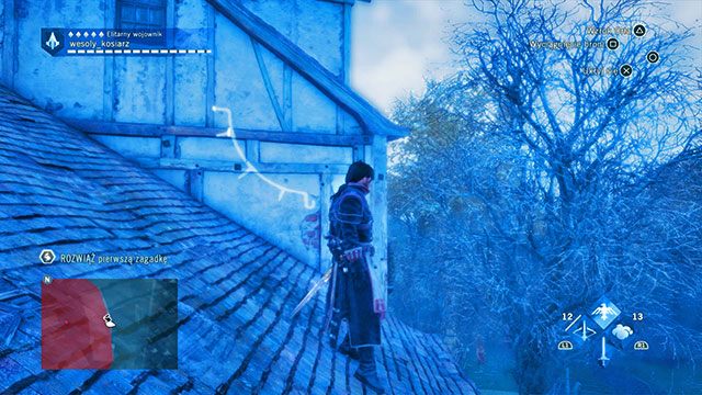 Symbol znajdziesz na dachu budynku nieopodal granicy symulacji, na ścianie - Zadania poboczne | Saint-Marcel - mapa w AC Unity - Assassins Creed: Unity - poradnik do gry