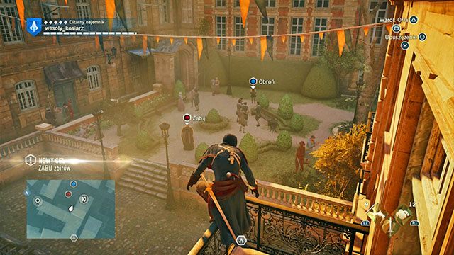 Na początku misji biegnij we wskazane miejsce i użyj Wzroku Orła - 02 - Zasadzka Templariuszy | Solucja AC Unity - Assassins Creed: Unity - poradnik do gry