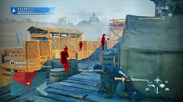 Rozmieszczenie strażników pozwala na ciche zabójstwa. - 01 - Wielki Głód | Solucja AC Unity - Assassins Creed: Unity - poradnik do gry