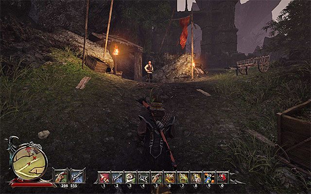 Lloyd stoi przed kopalnią - The Test of the Righteous (Test prawości) | Poboczne zadania - Calador - Risen 3: Władcy Tytanów - poradnik do gry