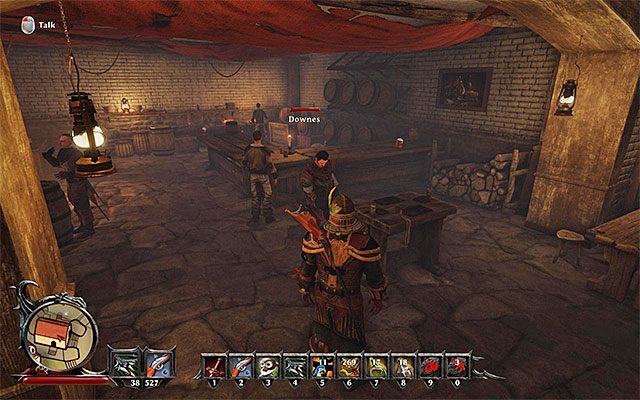 Downes pojawi się w tawernie dopiero w dalszej części gry - The Shirker (Bumelant) | Poboczne zadania - Taranis | Risen 3 Władcy Tytanów - Risen 3: Władcy Tytanów - poradnik do gry