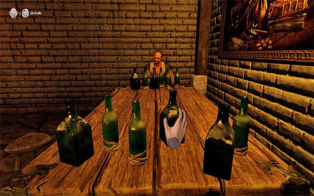 Wybieraj szybko kolejne interaktywne butelki - Nightcap (Drink przed snem) | Poboczne zadania - Taranis | Risen 3 - Risen 3: Władcy Tytanów - poradnik do gry