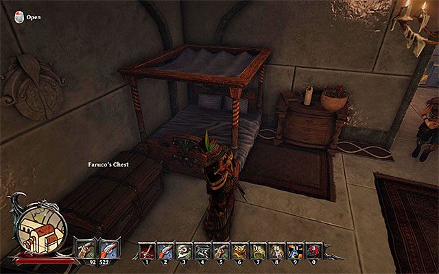 Musisz najpierw zdobyć klucz do skrzyni Faruco - Bring Zakirs Auri Culci Back (Przynieś Zakirowi jego kolczyk) | Poboczne zadania - Taranis - Risen 3: Władcy Tytanów - poradnik do gry