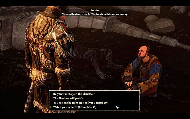 Podczas rozmowy Focalorem możesz użyć specjalnych opcji dialogowych, ale niewiele to zmieni - The Minions Weapons Store (Składy broni sług) | Poboczne zadania - Wyspa Czaszek (Skull Island) - Risen 3: Władcy Tytanów - poradnik do gry