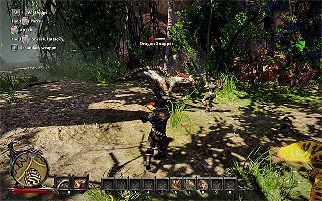 Atakuj potwora gdy ten zwraca się ku Patty - Take Out the Dangerous Carnivore (Zlikwiduj niebezpiecznego mięsożercę) | Poboczne zadania - Wybrzeże Krabów (Crab Coast) - Risen 3: Władcy Tytanów - poradnik do gry