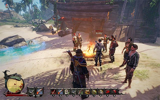 Dołącz do piratów stojących przy ognisku - Boozes Befuddled Mind (Zamroczony umysł Boozea) | Poboczne zadania - Kila - Risen 3: Władcy Tytanów - poradnik do gry