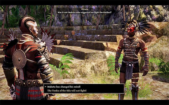 Porozmawiaj z Tenyą i z Hirutu - On the Warpath (Na ścieżce wojennej) | Poboczne zadania - Kila | Risen 3 - Risen 3: Władcy Tytanów - poradnik do gry