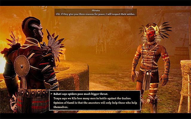 Przedstaw wodzowi wioski opinie innych tubylców - On the Warpath (Na ścieżce wojennej) | Poboczne zadania - Kila | Risen 3 - Risen 3: Władcy Tytanów - poradnik do gry