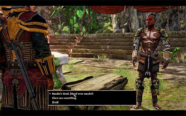 Porozmawiaj z Ixilem i pokaż mu amulet Baraki - The Reckoning (Czas rozliczeń) | Poboczne zadania - Kila | Risen 3 - Risen 3: Władcy Tytanów - poradnik do gry