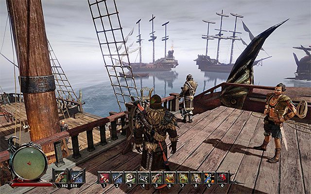 Z sojusznikami możesz spotykać się powracając do okrętu Bezimiennego - Załoga statku w Risen 3 Władcy Tytanów | Opis mechanik rozgrywki - Risen 3: Władcy Tytanów - poradnik do gry