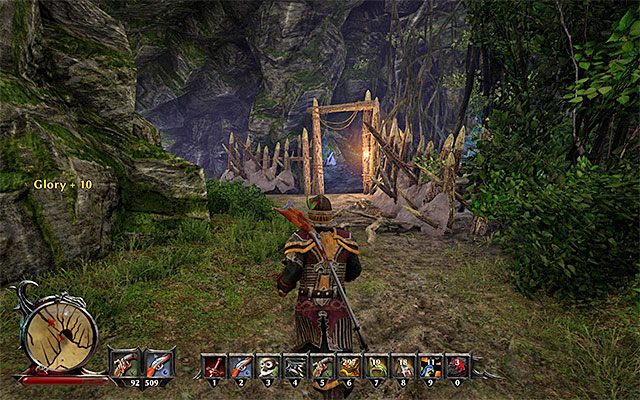 Do jaskini możesz wejść na przykład od strony południowej ścieżki - New Allies (Nowi sojusznicy) | Główne zadania - Taranis | Risen 3 Władcy Tytanów - Risen 3: Władcy Tytanów - poradnik do gry