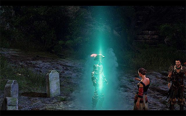 Dotrzyj z Emmą na cmentarz i obejrzyj eksperyment - Become a Voodoo Master (Stanie się mistrzem voodoo) | Poboczne zadania - Antigua - Risen 3: Władcy Tytanów - poradnik do gry