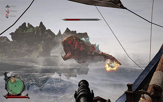 Działo zamontowane na dziobie statku również doskonale się sprawdzi - Attack on the High Seas (Atak na pełnym morzu) | Pozostałe zadania | Risen 3 - Risen 3: Władcy Tytanów - poradnik do gry