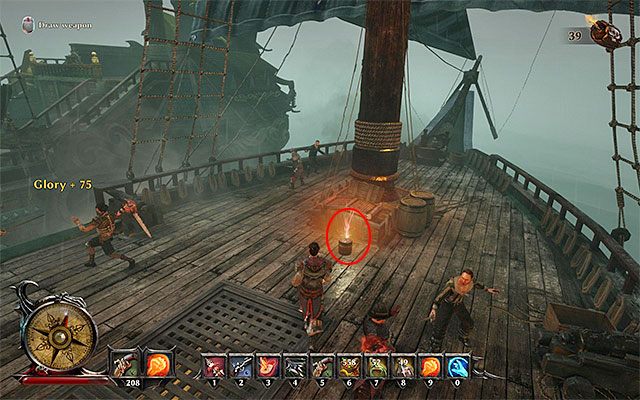 Podbiegnij do beczki z prochem i podnieś ją - Sea Battle Against Morgan (Bitwa morska z Morganem) | Pozostałe zadania - Risen 3: Władcy Tytanów - poradnik do gry